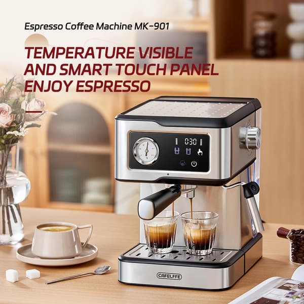 Espressomaskin, 20 Bar Tryck, Touchkontrollpanel,EU