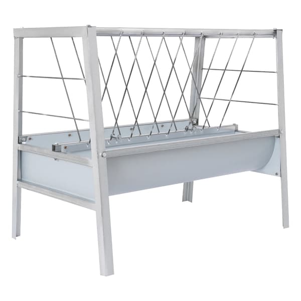 Höutfodringsstation, 200L kapacitet, galvaniserad järndesign,Silver