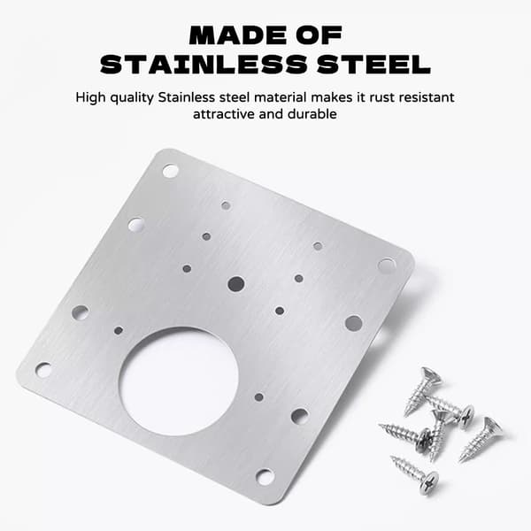 Hinge Repair Plate, Rostfritt Stål Material, Lätt Installation,4st