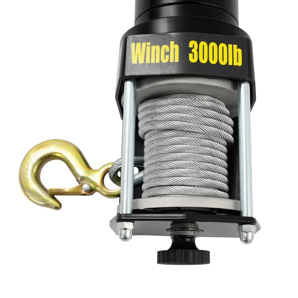 Elektrisk vinsj, 1300 kg trækraft, 0,55 kW motor,sort