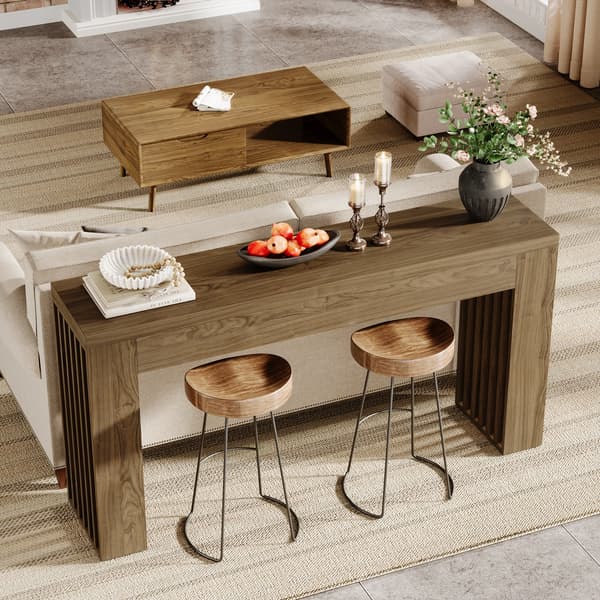 Konsolbord, Lantgårdsdesign, Rymlig Topp, Brun