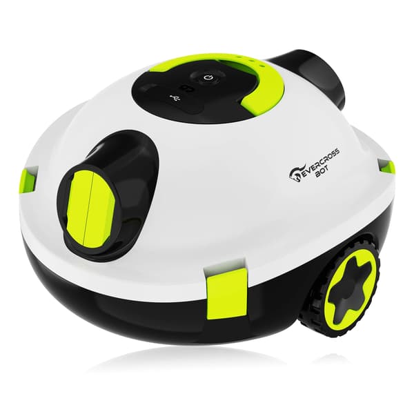 Poolstädrobot, 100 min batteritid, avancerad filtrering,Vit