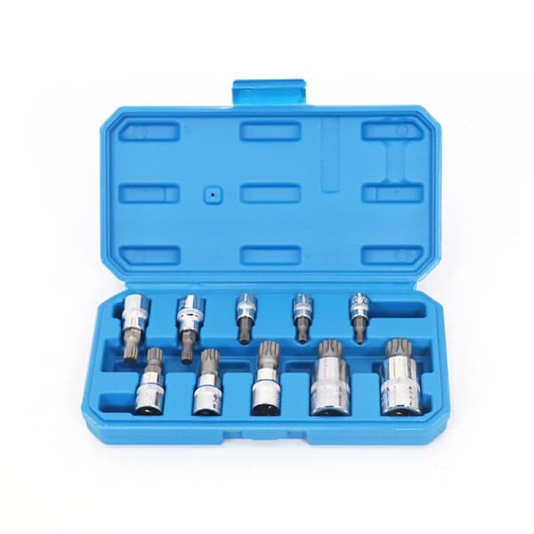 Bit Socket Set, 10-delar, Hållbar Konstruktion,10pcs