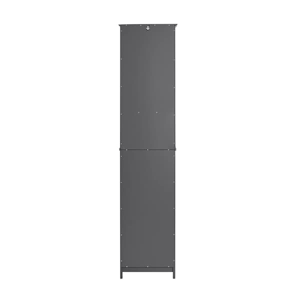 Højskab, Holdbart MDF, Justerbare Hylder,sort