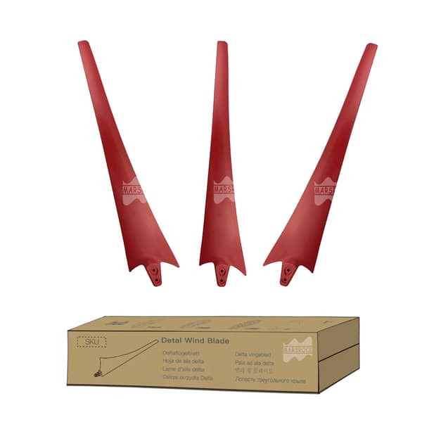 Vindmøllevinge, Aerodynamisk Design, Holdbart Kulfiber,3 Blade-b, Rød
