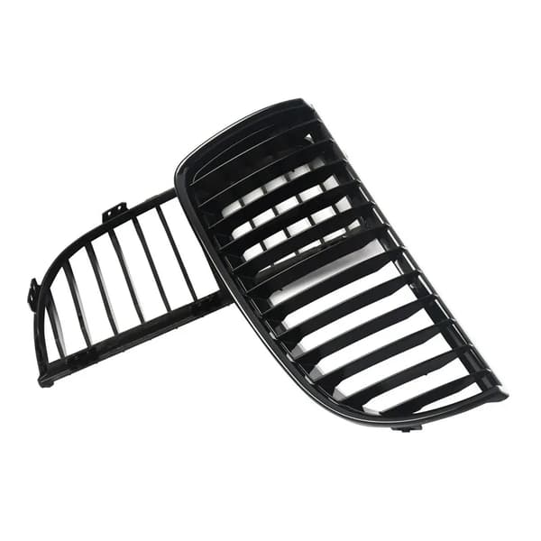 Frontbumpergrill, Nem installation, Forbedret luftstrøm,Glansende Sort