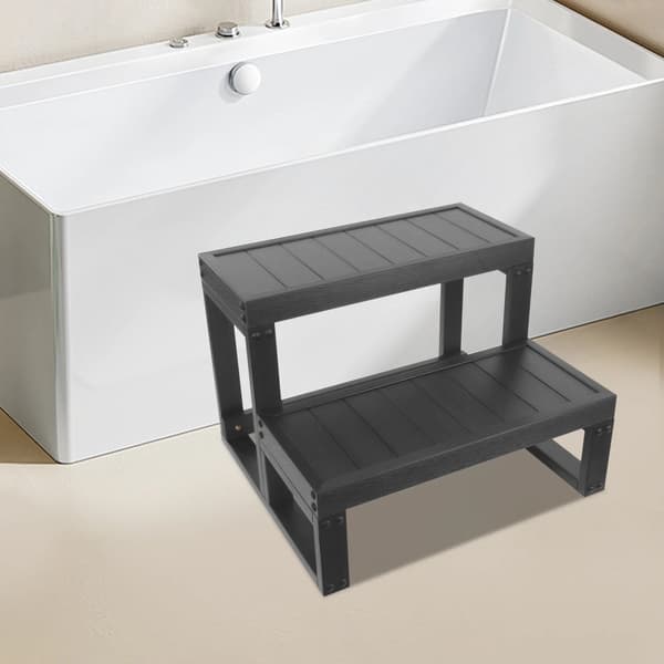 Spa Trin, Skridsikker Overflade, Ergonomisk Design,sort