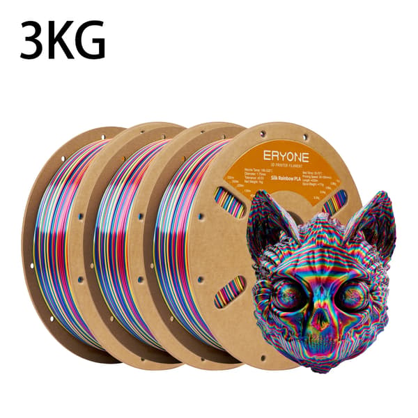 3D-printer filament, PLA-material, 1,75 mm diameter,Rød Gul Blå 3