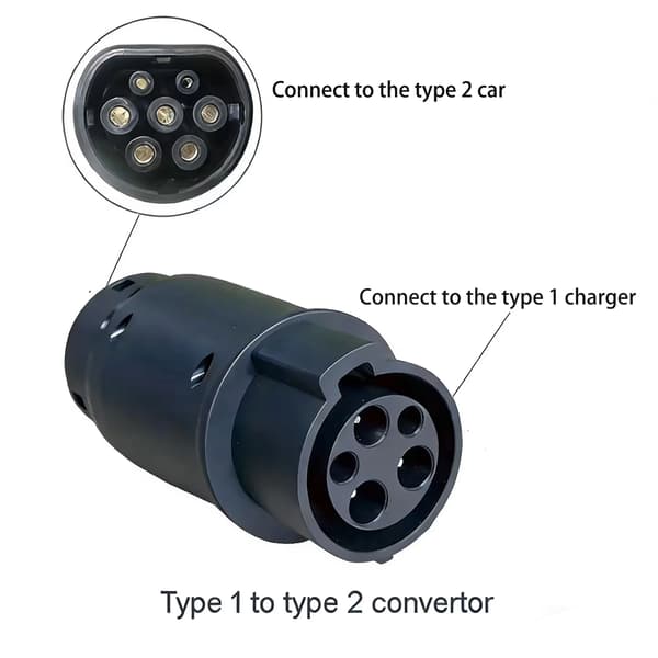 EV-laddareadapter, Typ 1 till Typ 2, Typ 2 till Typ 1,Typ 1 till typ 2