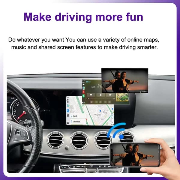 Trådløs CarPlay-modul, Bluetooth-forbindelse, avanceret skærmspejling,NTG 5.5