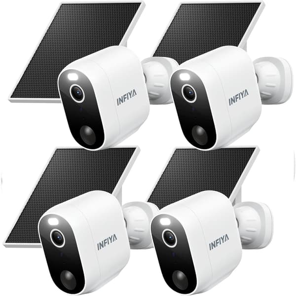 Säkerhetskamera, batteridriven, AI mänsklig detektion,3PCS