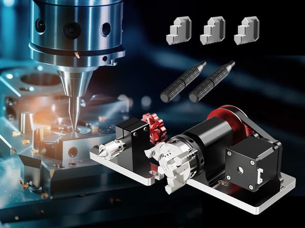 CNC Rotationsaxel, 60 mm Diameter Kapabel, Precision Klämning,svart