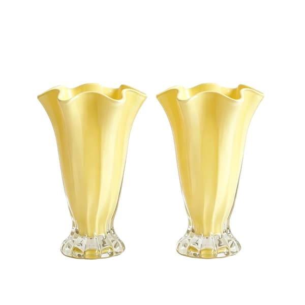 Blomvas, Elegant Design, Mångsidig Användning,gul-2st