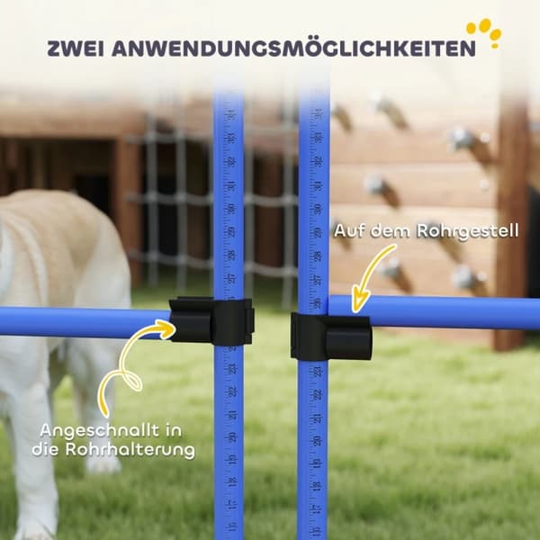Hund Agility Utrustning, 4 Hinder, Bärväska Ingår,Blå