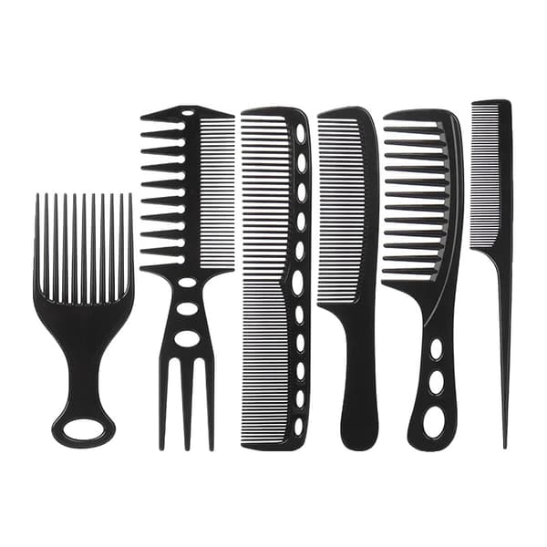 Hårklippningskam, 6-delarsset, Hållbar design,6Pcs