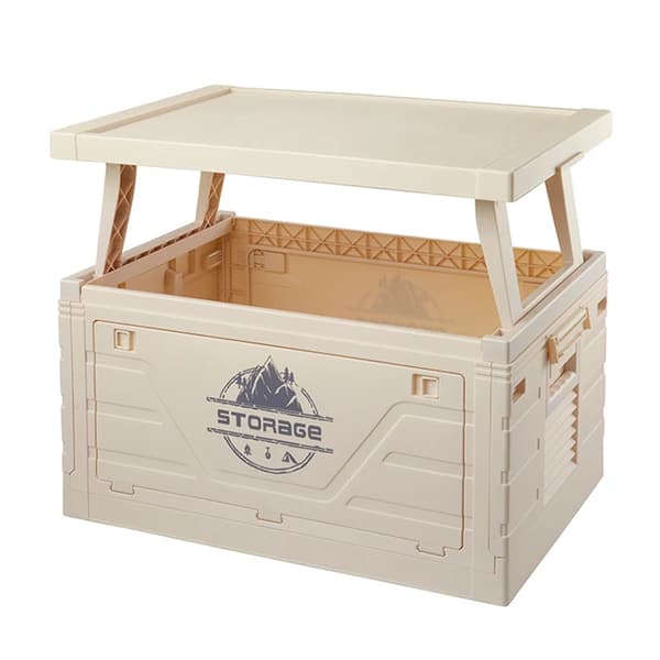 Förvaringslåda, Multifunktionell, Bärbar Bord,Khaki