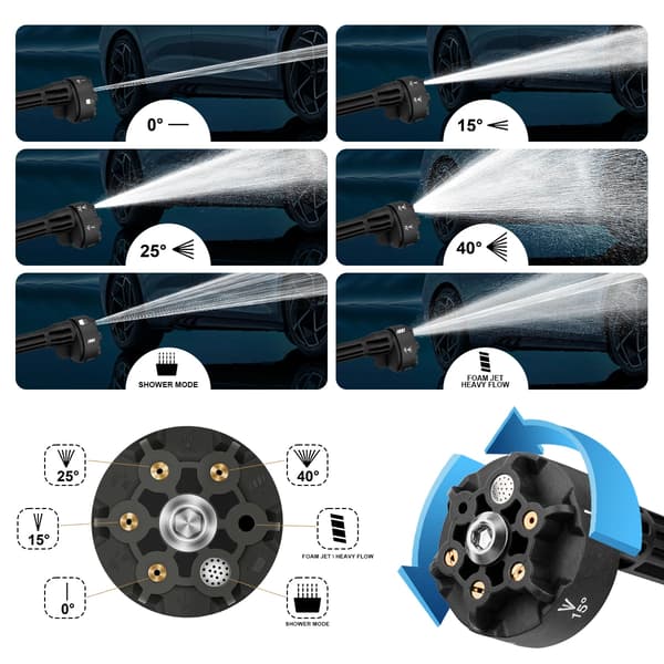 Högtryckstvätt, Sladdlös Drift, Kraftfull Borstlös Motor, 2 Batteri