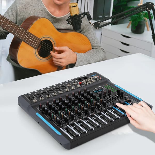 Analog Mixer, 10 Kanaler, DSP Effekter,svart