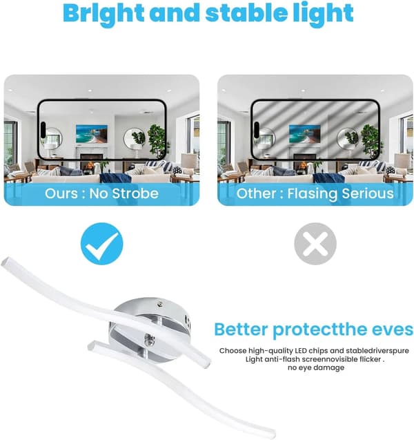 Loftlampe, Energi Effektiv LED, Moderne Design,01Hvidt Lys