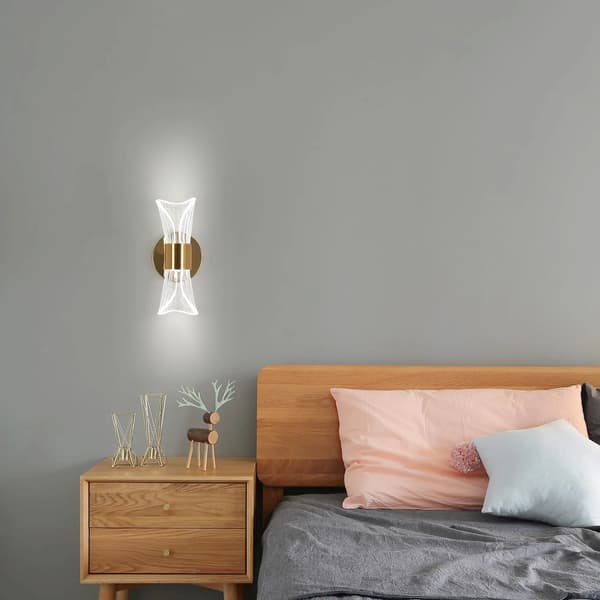 Indendørs LED Væglampe, Dæmpbar, Moderne Design,Guld