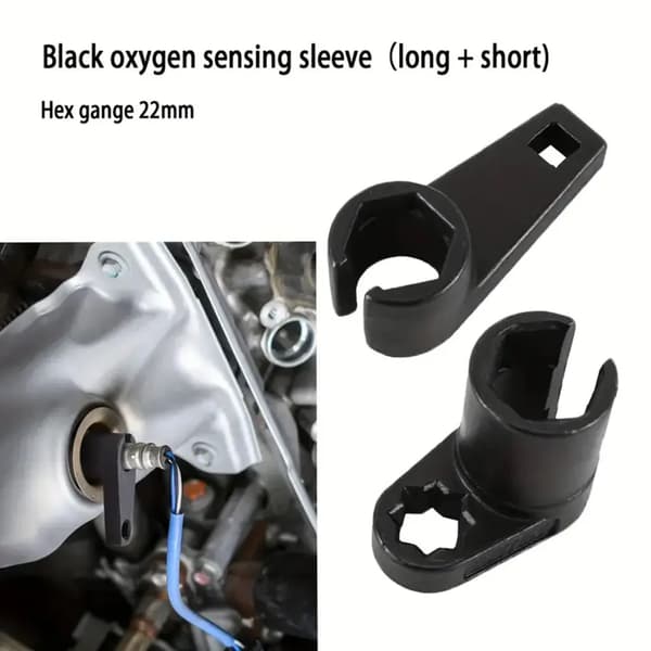 Oxygen Sensor Socket Værktøjssæt, 10 Stykker, Holdbart Krom-Vanadium Stål,10Pcs med etui