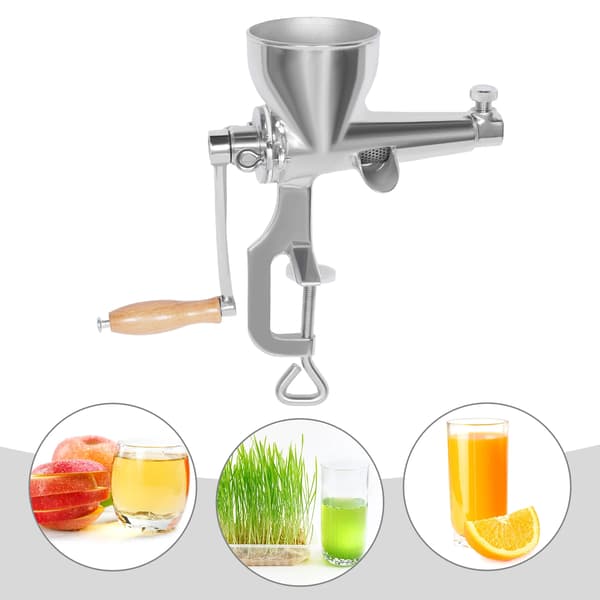 Manuell juicepress, rostfritt stål, effektiv juiceutvinning,Silver