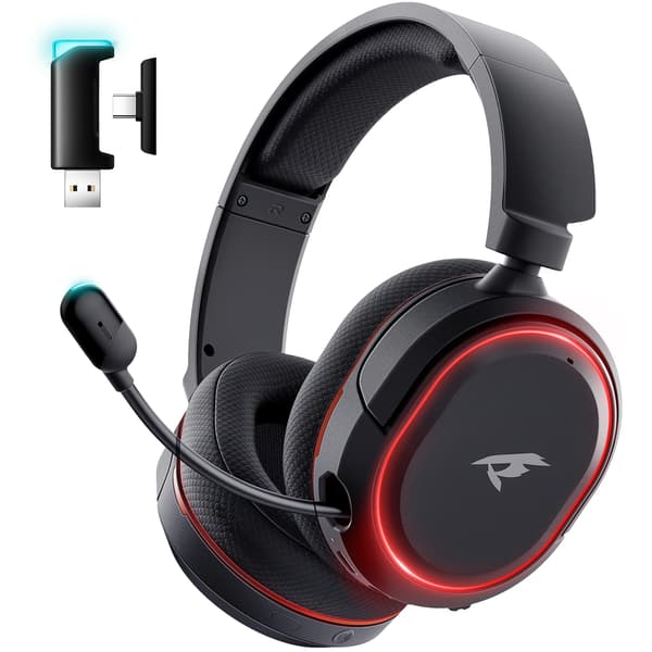 Gaming headset, trådløs forbindelse, immersiv lydkvalitet,Sort