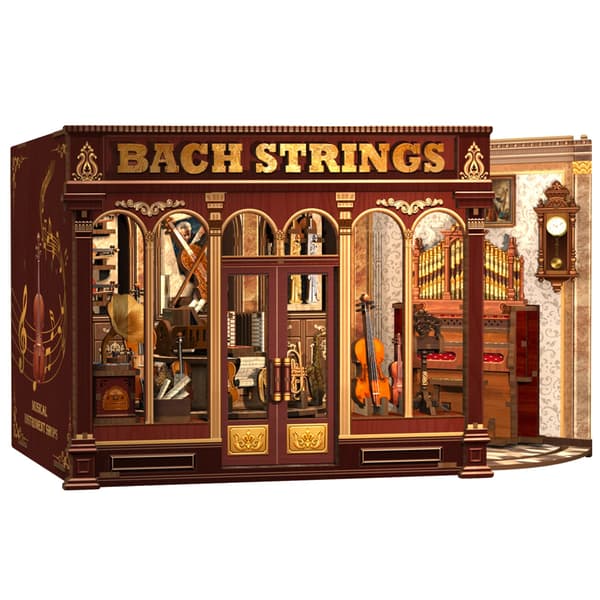 Bokhörna Kit, DIY Montering, LED Belysningsfunktion,Bach Sträng