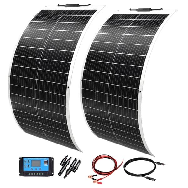 Solpanel Startpakke, 180W Strøm, Inkluderer Laderegulator,180W solpanel kit