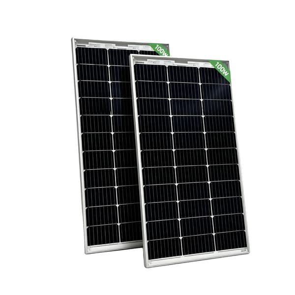Solpanel, 100W Maximal Effekt, Hög Effektivitet,2st 100w panel