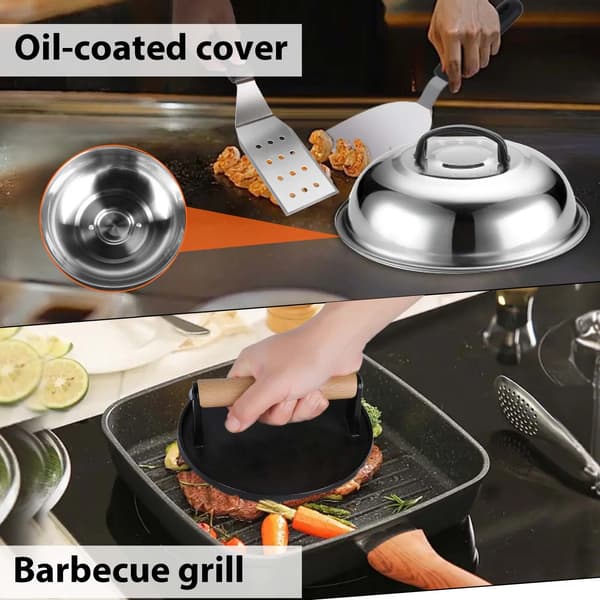 Grillværktøjssæt, Rustfrit Stål, Ergonomisk Design,29stk