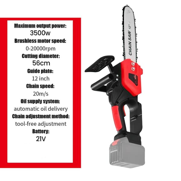 Motorsåg, Högpresterande, Lättviktsdesign, EU, 2 Batterier