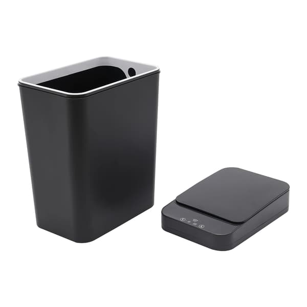 Affaldsbeholder, Automatisk Låg, Pladsbesparende Design,sort
