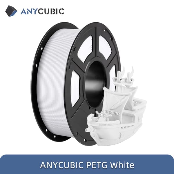 3D-printer filament, PETG-material, multicolor muligheder,10KG Hvid