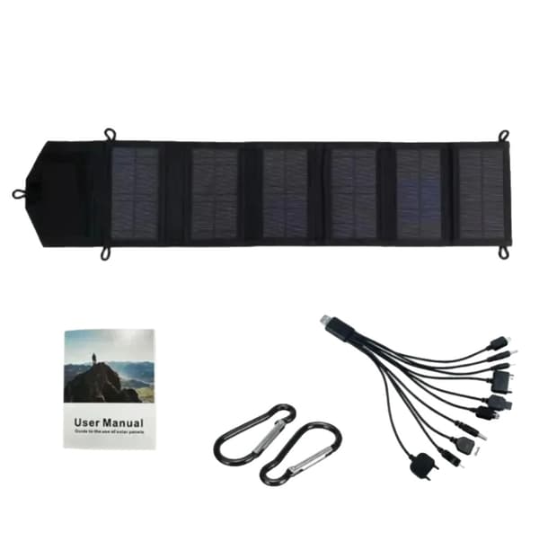 Solpanel, Bærbar, Vandtæt,sort