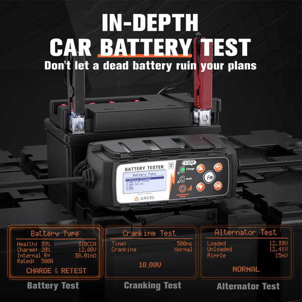 Bilbatteri Skifter, 12V Oplader, Intelligent Testværktøj,BT521