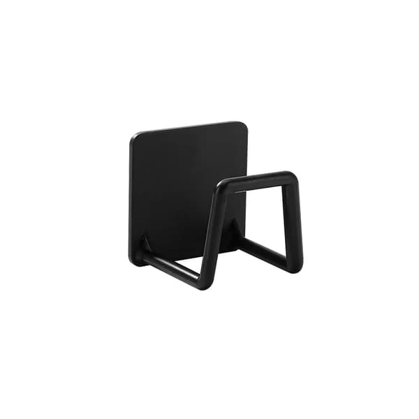 Spongeholder, Selvklæbende, Pladsbesparende Design,sort, 6PCS-a