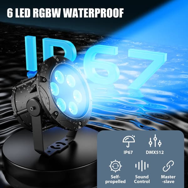 Scenljus, IP67-klassning, RGBW LED-installation,EU-kontakt