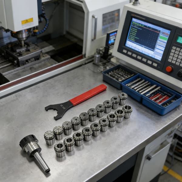 CNC Chuck Set, 19 Delar, Hög Precision,Silver