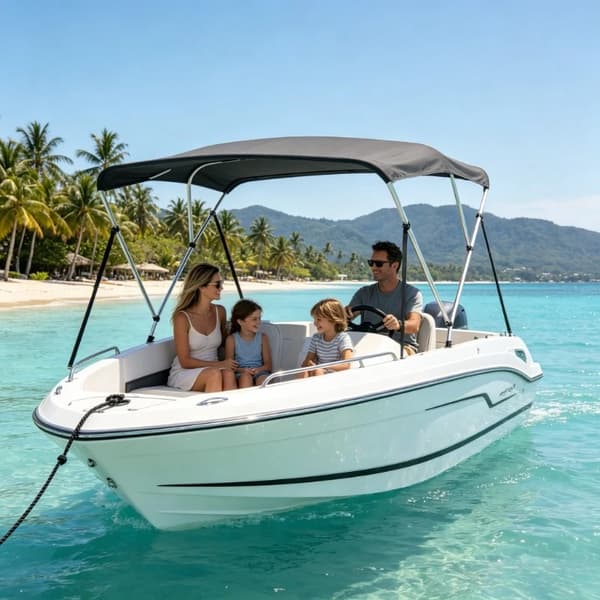 Bimini Top, Holdbar Design, Nem Installation,sort