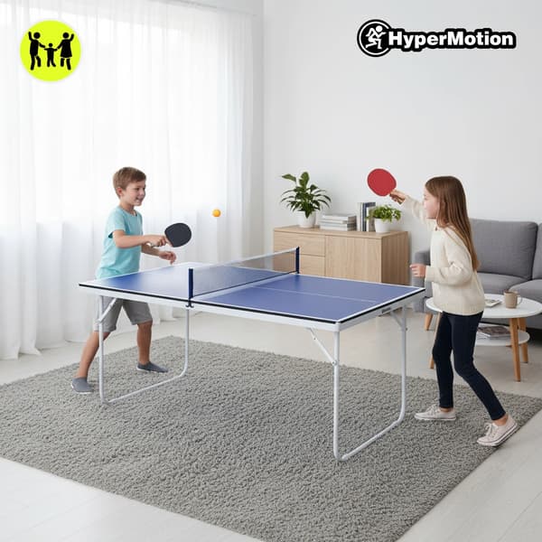 Ping Pong Bord, Kompakt Design, Sikker Leg,Blå