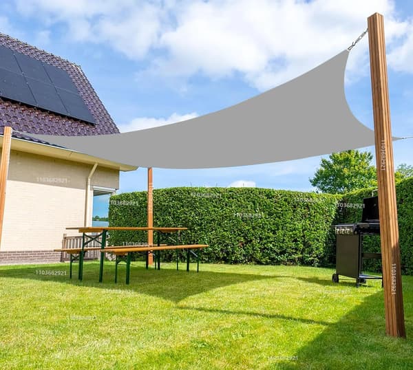 Solskyddssegel, Vattentät PU Polyester, 3m x 5m Mått, Rektangulär Form, UV-Skydd, Ljusblockering