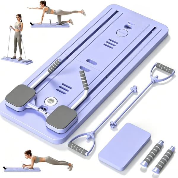 Pilates Board, Multifunktionel Brug, Justerbart Design,Lilla-B