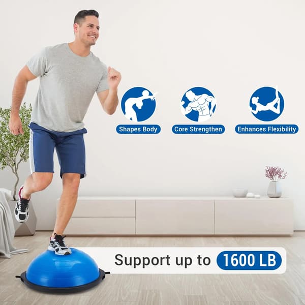 Balancebold, Skridsikker Design, Inkluderer Modstandsbånd,Blå