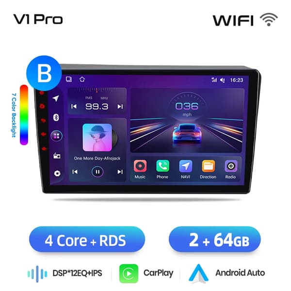 Bilradio, Touchscreen Multimedia Afspiller, Navigationssystem