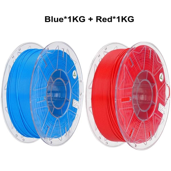 3D Filament, 1,75 mm Diameter, Biologiskt nedbrytbart PLA-material,Blå och Röd
