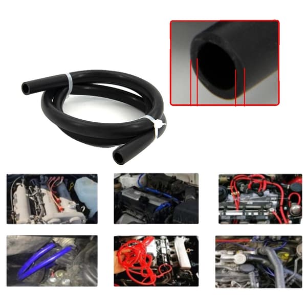 Silicone-imukumi, 2M pituus, yleiskäyttö,ID 8MM MUSTA 2M