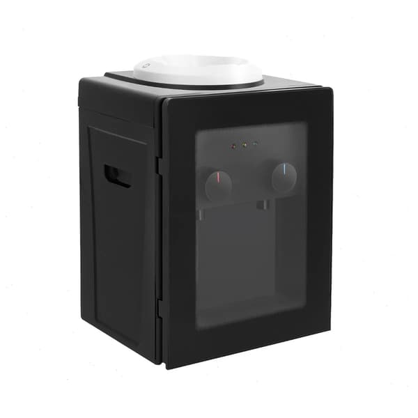 Vanddispenser, varmt og koldt vand, kompakt design,sort