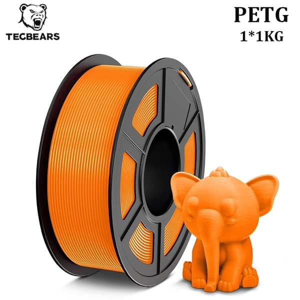 3D-printer filament, 1,75 mm diameter, høj sejhed,PETG Orange