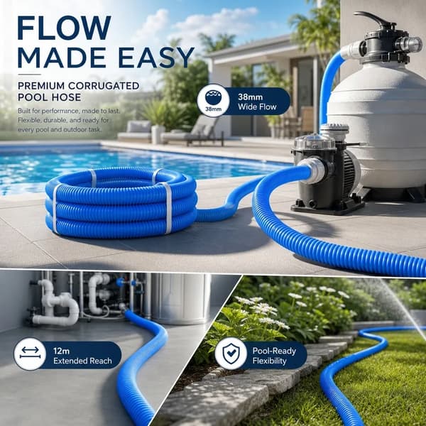 Poolslang, Hållbart PVC-material, Hög prestanda,armégrön